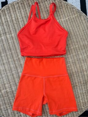 JO+JAX Red Orange Dance Set Top YL Bottom AXXS